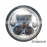 7" Round Chrome Full LED Halo Projector Headlights Lamps Wrangler TJ, JK, CJ, Harley Motorcycle Bike thumbnail-2