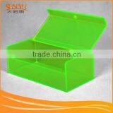 Wholesale Stackable Cube Acrylic Storage Box and Case With Lid