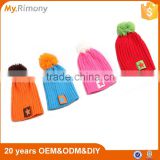 Wholesale 2015 new fashion knit beanie baby hat with ball