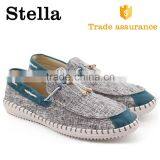 Comfortable Rubber Sole Threading Strappy Men Canvas Loafer Shoes thumbnail-1
