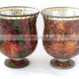 golden mosaic edge red mosaic plant pots
