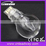 Fascinating LED Acrylic Light Bulb Shape USB Flash Drive 8gb Pen Drive thumbnail-2