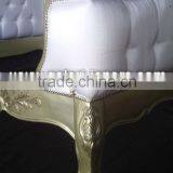 Finished Furniture - Bed With Maryana Color and White Upholstery