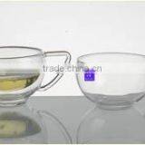 Heat resistant glass cup