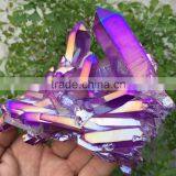 Purple Rough Crystal Stone Electroplating Titanium Coating Crystal Cluster Rainbows thumbnail-1