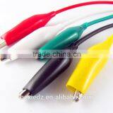 Double Alligator Clip Cable Jumper Test Leads 5 Colors Lot