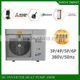 Split Condensor Indoor Work -25C Winter Floor House Heating 12kw/19kw/35kw Auto-defrost EVI Air Source Heat Pump Efficiency COP thumbnail-1