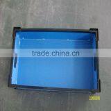 High Quality 3mm Thickness Blue Plastic Box With Attached Lids Turnover Plastic Box