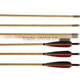 Archery Hunting Wood Arrows With 5 Inch White Turkey Feather Archery Arrows With Target Tip thumbnail-3