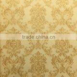 Vinyl Wallpaper With Golden European Flowers for House thumbnail-2