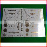 Gold Metallic Necklace Tattoo Stickers/flash Tattoos thumbnail-2