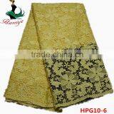 Haniye 2016/HPG10 Wholesale African High Quality Guipure Water Soluble Lace Fabric,Beaterful Flower Stones Lace Fabric thumbnail-4