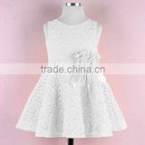 Hot sale european design lace dress, non sleeve skirt for girl