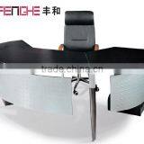 Office Furniture Table Designs Modern Office Table, Curved Office Table, Half Round Office Desk thumbnail-1