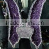 Rare Natural Twins Amethyst Crystal Geode for Decoration