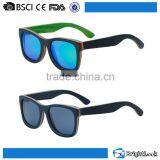 2016 Most Popular Skateboard Four Colors Multicolor Sun Glasses Wood