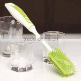 Nano Deep Handheld Kitchen Plastic Long Handle Wash Cup Silicone Cleaning Bottle Brush thumbnail-2