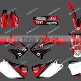 New Style TEAM GRAPHICS & BACKGROUNDS DECALS STICKERS Kits for HONDA CRF450 2002 2003 2004 (red Fire DST 0174) thumbnail-1
