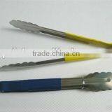 HF 277 Stainless Steel Food Tongs With Spray Finishment, Tongs With Colored Handle thumbnail-1