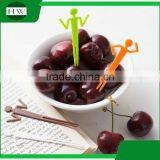 Eco Plastic Tableware Cartoon Person Shaped Fruit Fork Set thumbnail-4