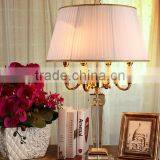 K9 Crystal Lamp Body Fabric Lampshade Four Candles Living Room Bedroom Table Lamp thumbnail-2
