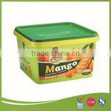 2.7L IML Cookies Plastic Container With Green Lid thumbnail-1