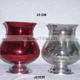 Aluminium Metal Candle Holder With Glass Chimney thumbnail-1