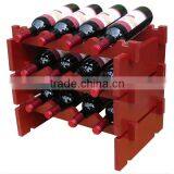 Wholesale Price Black Red Colorful Wooden Wine Rack for Sale thumbnail-3