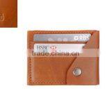 Custom Black Full Grain Rfid Business Card Holder Genuine Leather Credit Card Holder