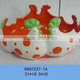 Ceramic Easter Plate, Chicken Design,hand Painted thumbnail-1