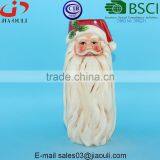Christmas Decorations Embossed Ceramic Santa Claus Vase thumbnail-4