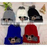 2015 New Design 100% Acrylic Cartoon and With Bowknot Knitted Winter Hat thumbnail-1