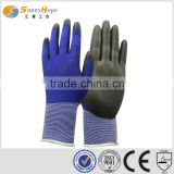 Sunnyhope 18gauge Polyurethane Coated Nylon Work Gloves ,pu coated gloves