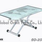 Modern Designs Metal Center Table, Stainless Steel Folding Dining Table thumbnail-2