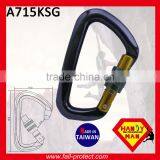25KN Rock Climbing Mountaineer Aluminum Carabiner With Screw Lock thumbnail-3