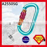25KN Screw Lock O Type Mountain Climbing Carabiner Made Of Aluminum thumbnail-2