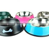 Stainless Steel No tip No Slip Pet Food Bowl for Puppy Dog cat