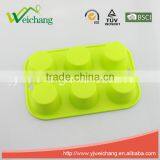 WCA098 Silicone Cake Mold Tools Cup Cake Silicone 6 Cups Muffin Tray Mould Non-stick Bake Ware Tools thumbnail-3