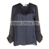Ladies' Fashion Long Sleeves Color Combination High Quality and Best Price Ladies Blouse Free Patterns Free thumbnail-3