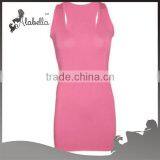 New Womens Plus Scoop Neck Racer Back Sleeveless Long Jersey Vest Top Size 16-20 thumbnail-3