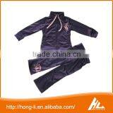 Women Winter Wear OEM Custom 100% Polyester Blue Zipper Running Tracksuit thumbnail-3