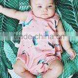 2017 New Arrival Custom Newborn Girl Cute Fashion Rompers Kid Bodysuit Clothing Pink Wholesale OEM Baby Animal Romper thumbnail-2