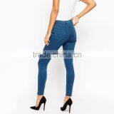 Dark Blue Plain Custom Casual Legging Jeans for Women From China thumbnail-2