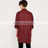 Italian Style Extra Long Sleeve Checked Shirts Famous Brand Shirts for Men thumbnail-4