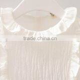 Blank Baby Clothes Top Ruffle Shorts Two Piece Set 100% Cotton Clothing for Toddlers Crushed Linen Outfit thumbnail-3