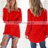 Zm50358b Autumn and Winter Lady Clothing Fashion Pure Color Long Sleeve Sweater thumbnail-4
