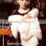 Elegant Mink Fur Wedding Shawl for Bridal Dress Winter Fashion Wide Plush Woman Faux Fur Shawl thumbnail-1