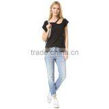 Short Sleeve Wholesale Cotton t Shirt Plain Women Simple Clothing thumbnail-5