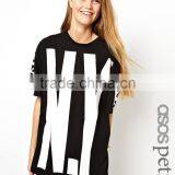PETITE NY Sleeve Print Oversized Tee thumbnail-1