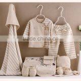 9 in 1 Set 100% Organic Cotton Baby Infant Clothing Set OEM Wholesale Newborn Baby Shower Gift thumbnail-1